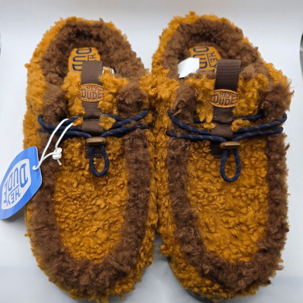 Hey Dude Wally Slipper Cathay Spice Multi Faux Shearling Mens 12 44171-0Q8 NEW